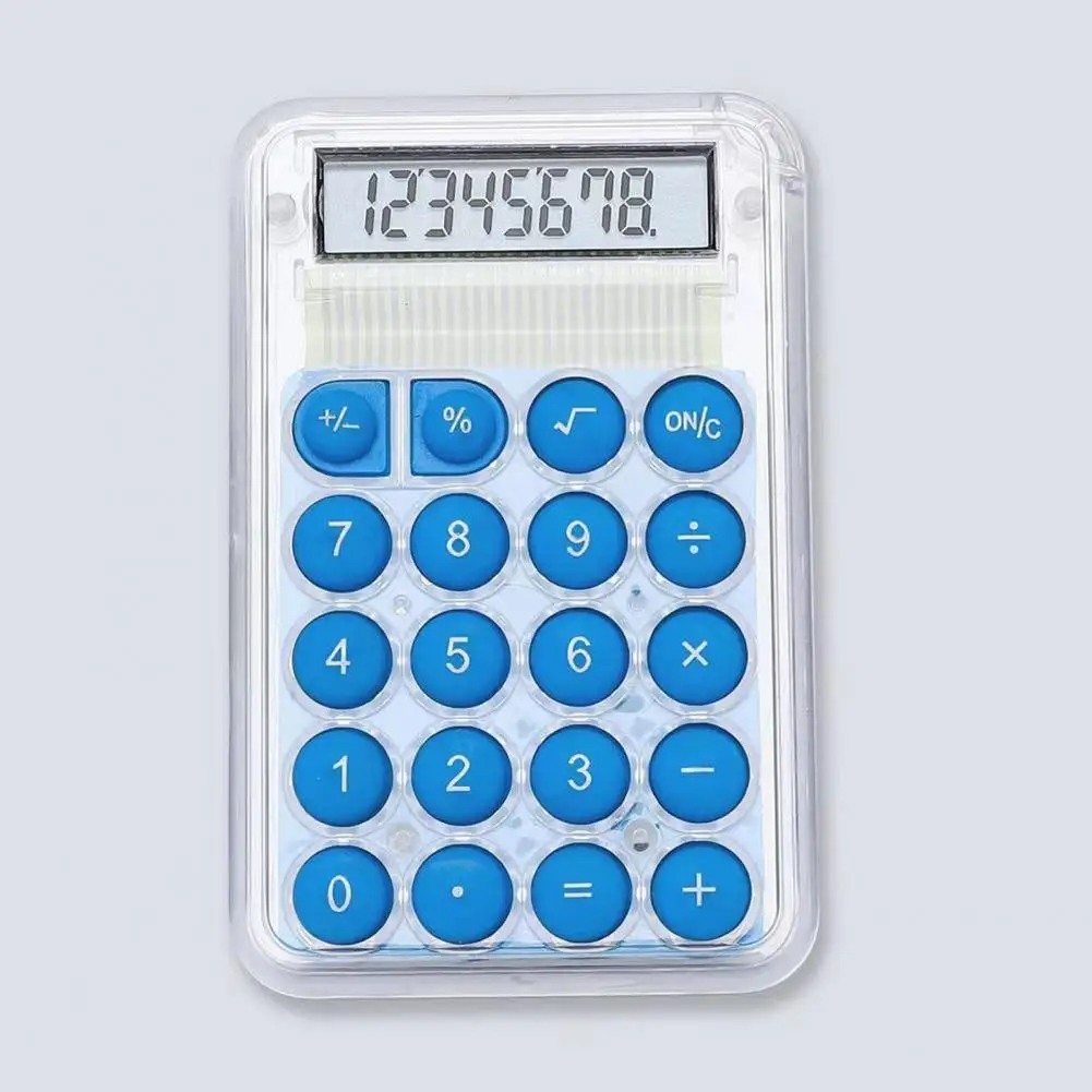 Calculadora electrónica portátil de 8 dígitos para estudio, calculadora Digital compacta, botones de silicona, suministros de oficina