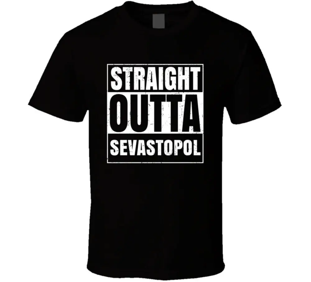 Straight Outta Sevastopol  Compton Parody Grunge City T Shirt  Tees Cotton Luxury brand vintage oversized