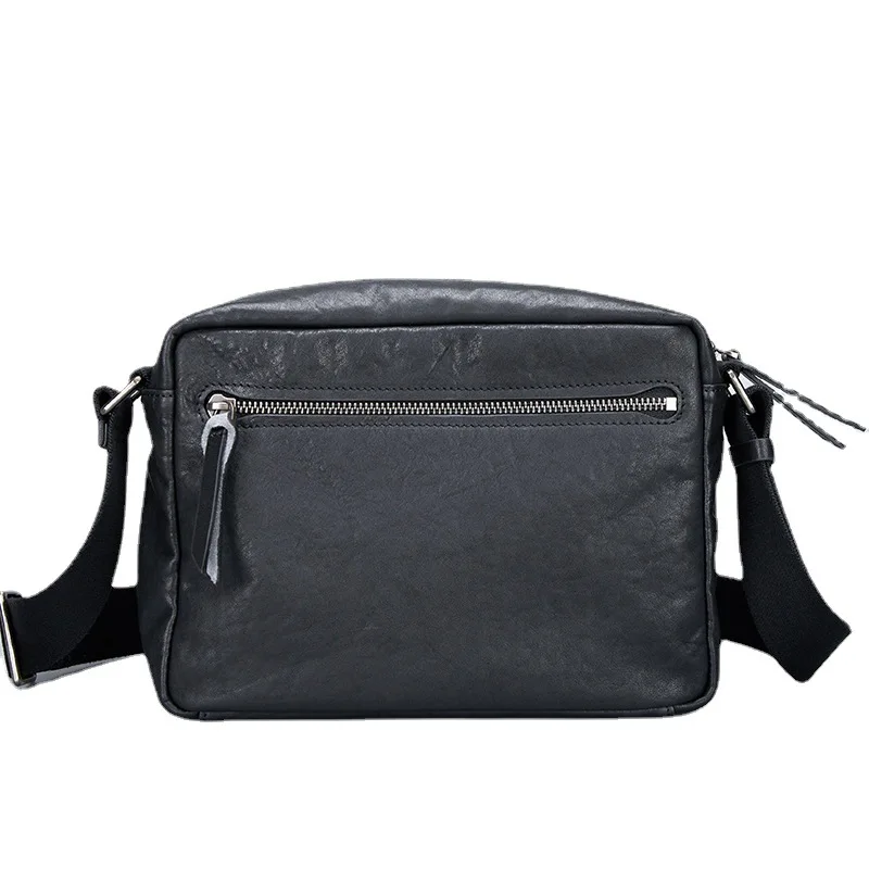 Luxury Fashion Genuine Leather Men Crossbody Bags Business Fashion Casual Shoulder Bag High-capacity Travel Messenger Bag 