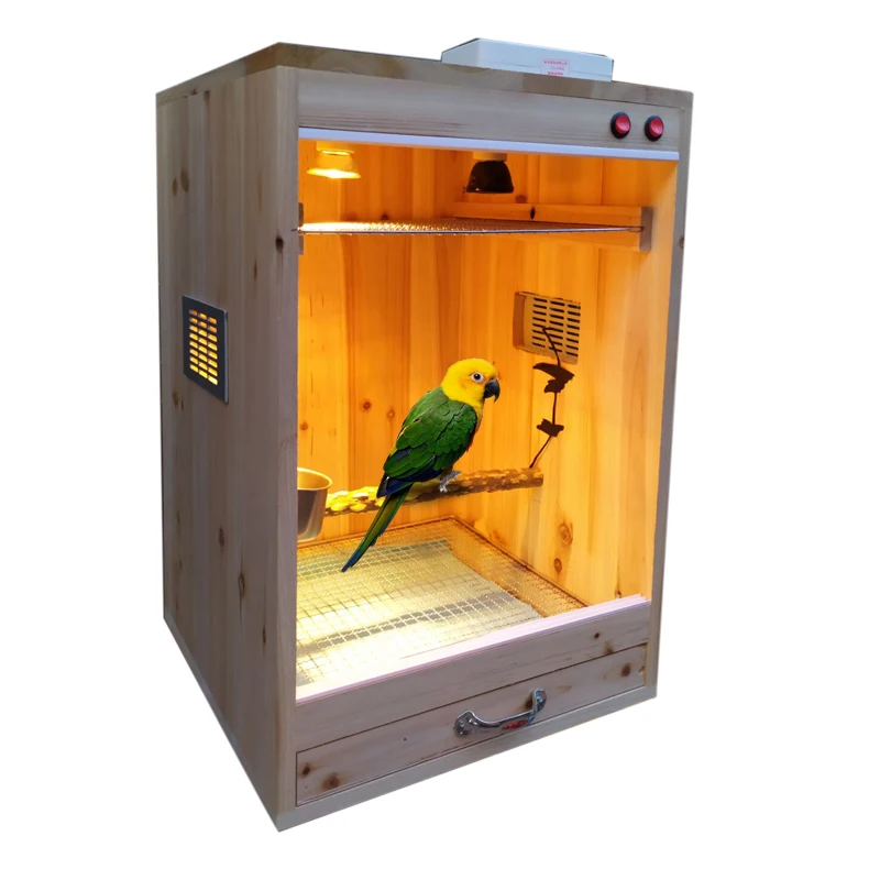 Insulation box, wooden, temperature control, hand raised young bird and tiger breeding box