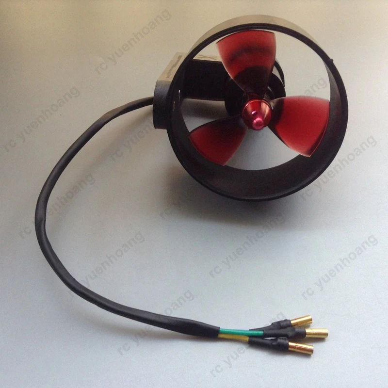 มอเตอร์ไร้แปรงถ่าน 12V-24V 3-6S กำลังขับ 5 กก. แรงขับขนาดใหญ่ 30A 600W พร้อมปลั๊กกล้วย 4 มม. สำหรับเรือดำน้ำ หุ่นยนต์เรือไร้คนขับ