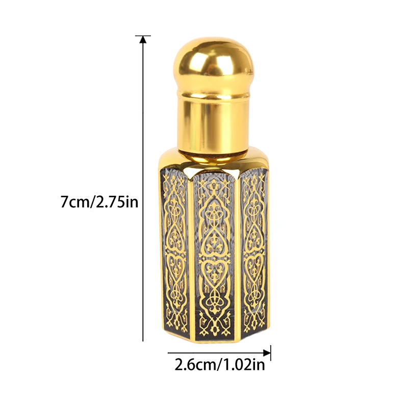 Portable 12ml Essential Oil Roller Bottle Empty Bottle High-end Perfume Roller Bottle Massage Application Sample Glass