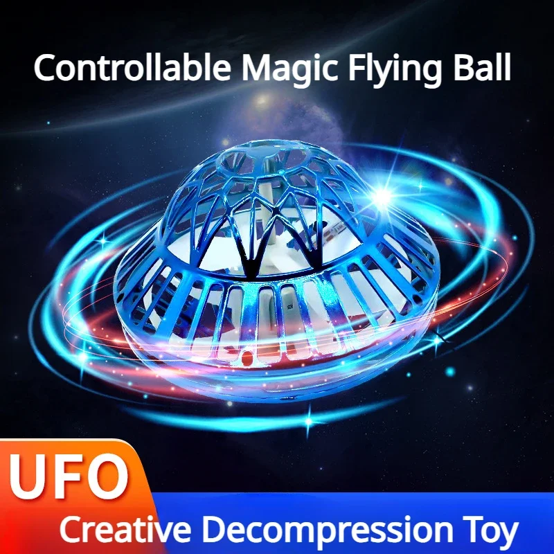 Controllable Magic Flying Ball UFO Boomerang Magic Drone Rotate Free Route Flying Ball Novelty Gifts Creative Decompression Toy