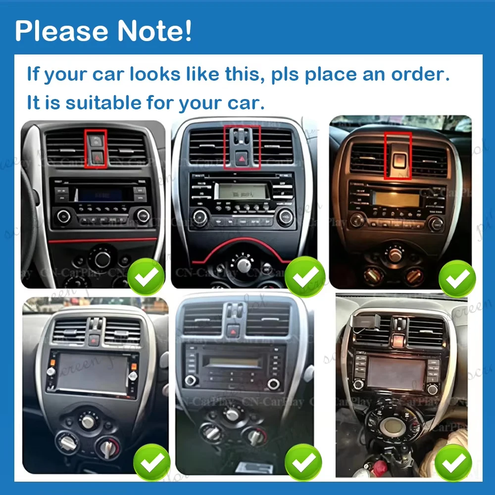 Android 16 Car Radio Stereo For Nissan Micra March Sunny Versa 2010 2011 2012-2019 Multimidia Player GPS Carplay Android Auto 5G