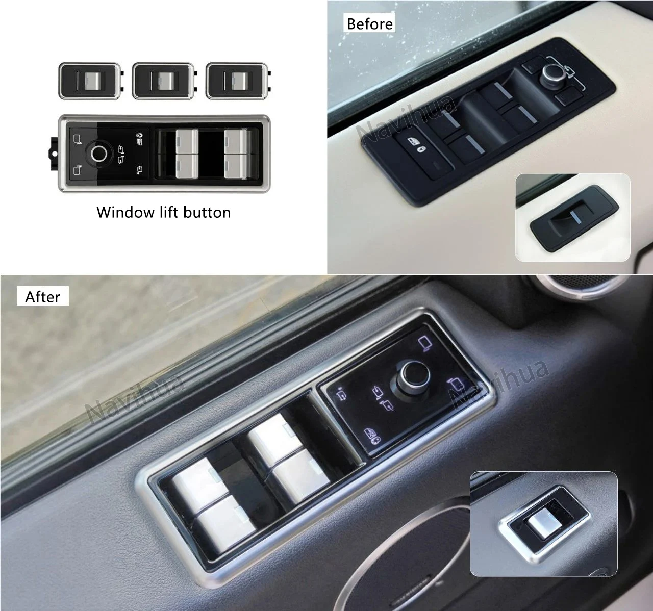 Car Window Lift Switch Control Buttons LCD Panel For Range Rover Sport L494 Vogue L405 2013 2017 Automotive New Upgrade Hot Sell