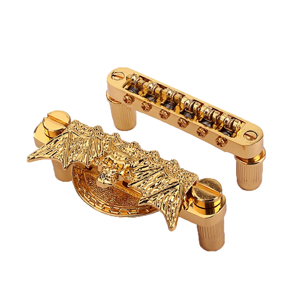

Bridge Set Gold Guitar Accessories Bass Saddle Acoustic Parts Golden Replacement