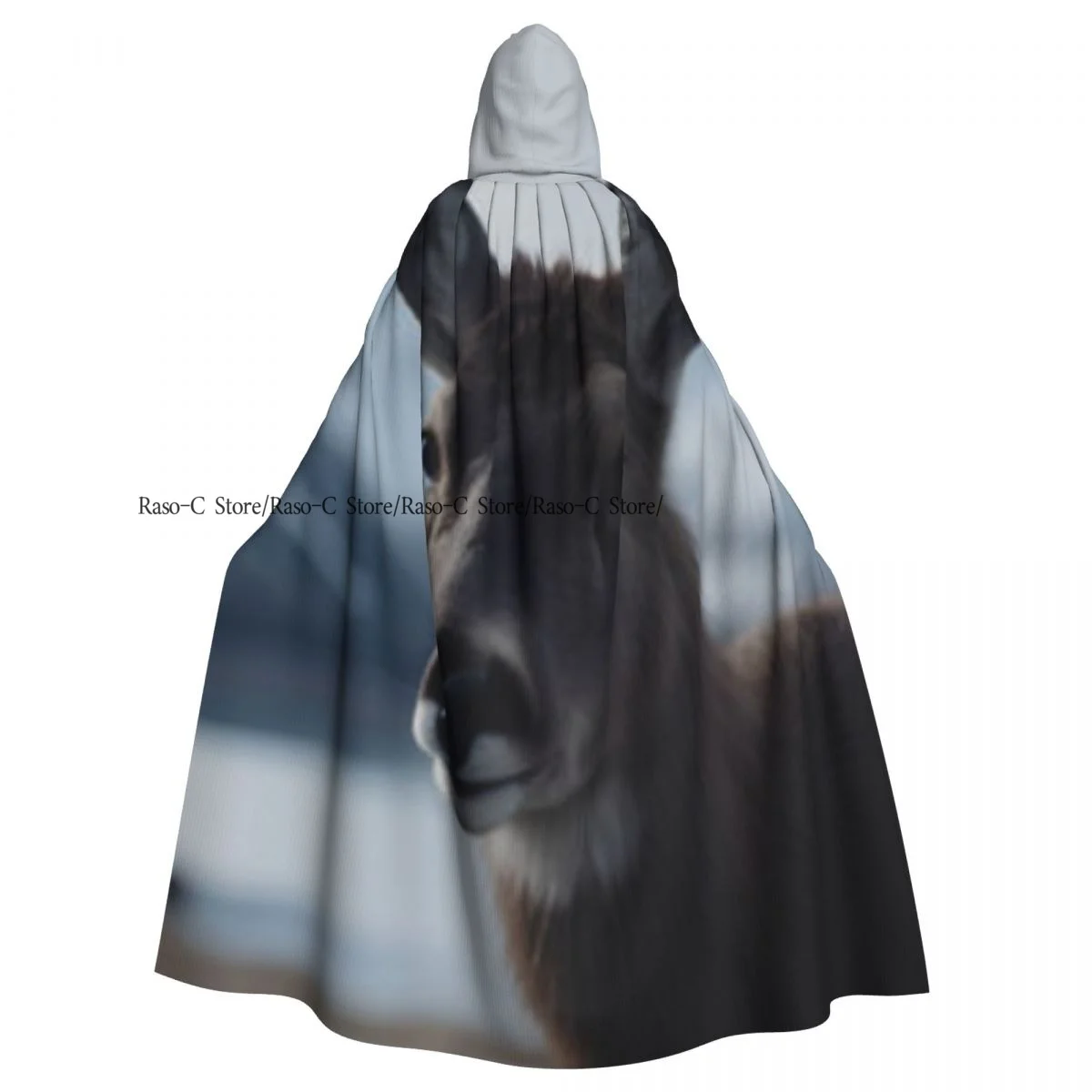 Hooded Cloak Unisex Cloak with Hood Portrait Of Deer Cloak Vampire Witch Cape Cosplay Costume