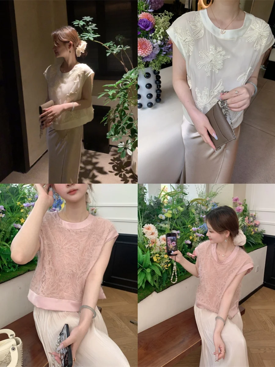 

3D Flower Vest Top Women's Faion Summer 2024 Outsiders Lightweight Standalone Floral Print Tank Top