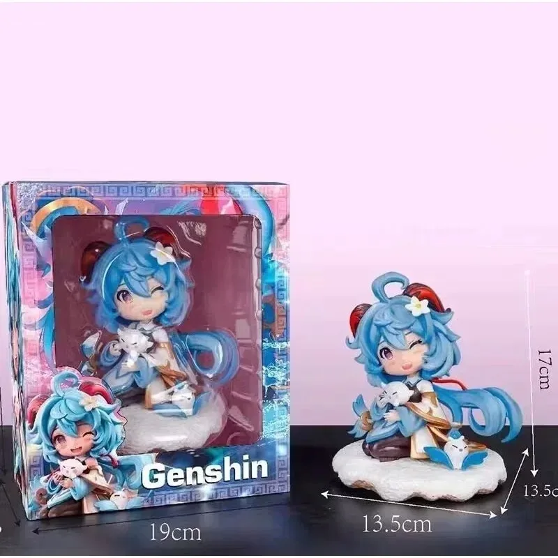 17cm Genshin Impact Hu Tao Ganyu Action Figure Pvc Cute Kawaii Girl Series Anime Characters Collection Desktop Display Gift Toys