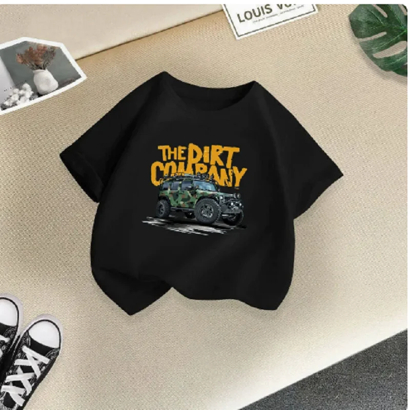 Boy & Girl Short-Sleeved T-shirts – 2026 Summer New Arrival: Stylish Children's Short-Sleeved Cartoon Print Top