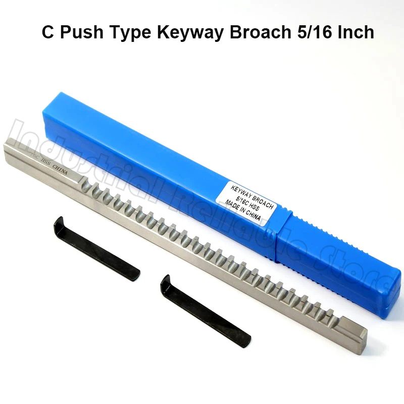 Push Type Keyway Broach 5/16 C Inch Size For CNC Broaching Machine Metalworking High Speed Steel HSS Cutting Tool