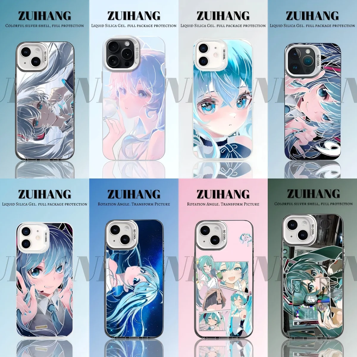 Green Comic H-Hatsune Mikus Phone Case for Samsung Galaxy A27 A37 A57 A17 A16 A35 A55 A25 A05S A56 A54 A36 A34 A24 A26 4G 5G