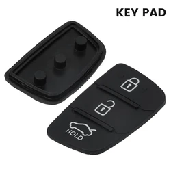 3 Buttons Remote Car Key Shell Fob Rubber Pad For Hyundai Creta I20 I40 Tucson Elantra IX35 IX45 Santa Fe Solaris