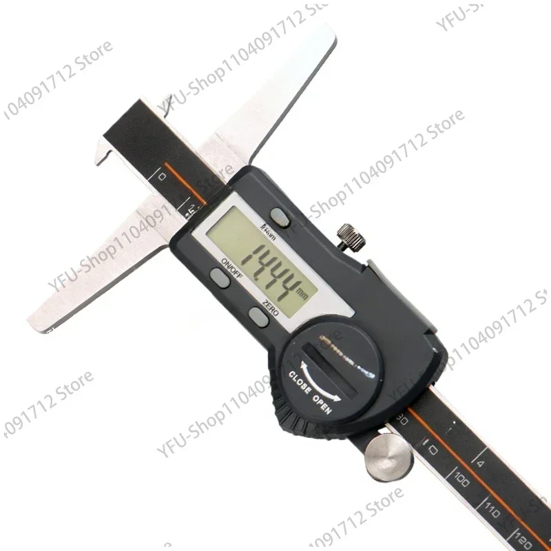 Digital Display Depth Gauge 0-150-200-300mm Double Groove Digital Display Depth Gauge with Hook Ruler