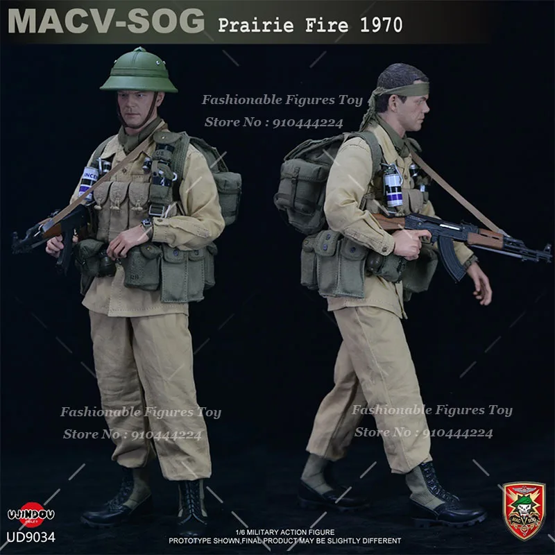 UJINDOU UD9034 1/6 Men Soldier Matt Damon MACV-SOG Prairie Fire 1970 Full Set 12inch Action Figure Model Best Collection Gift