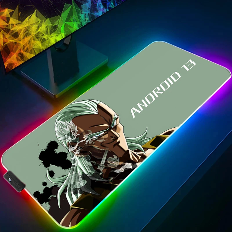 

LED Mouse pad Dragon Ball Computer Laptop Anime Keyboard RGB big Mouse Mat non-slip Mousepad Keyboards Gamers Backlight Desk Mat