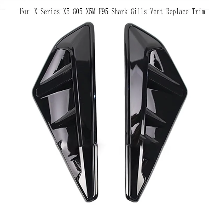For BMW X Series X5 G05 X5M F95 Front Fender Side Air Vent Cover Replace Trim Shark Gills - Image 6
