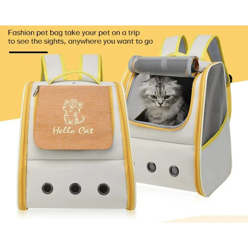 

Cat Dog Bag Pet Backpack Portable Yellow Grey Green Blue Pet Bag for Going Out Breathable Backpack Cat Products L5047
