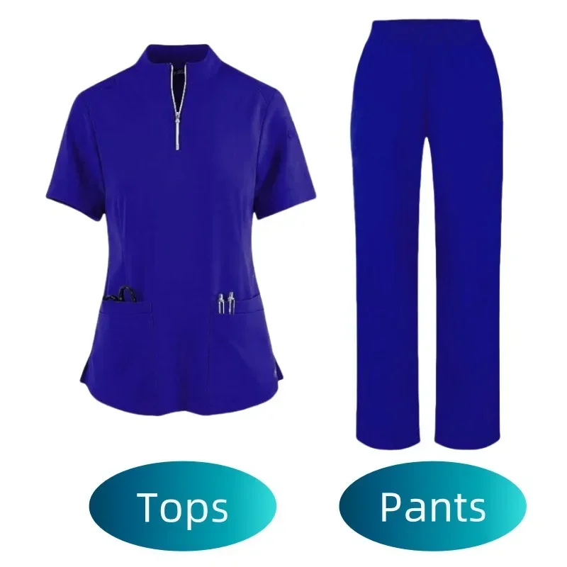 Infermiera Uniforme da lavoro Bellezza Ospedale Pet Chirurgia dentale Camera Lavaggio a mano Vestiti Set Enfermería Scrub Uniformi mediche Donne