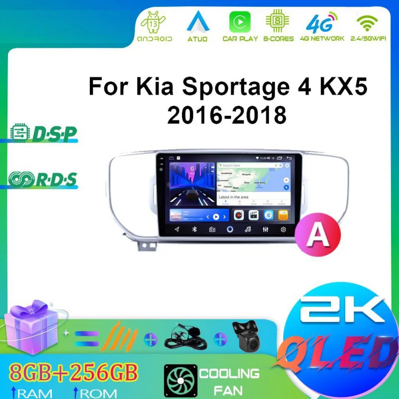 

For Kia Sportage 4 KX5 2016-2018 Car Multimedia Player Android Car Player GPS WIFI Carplay 4G Car Radio Navigation Stereo