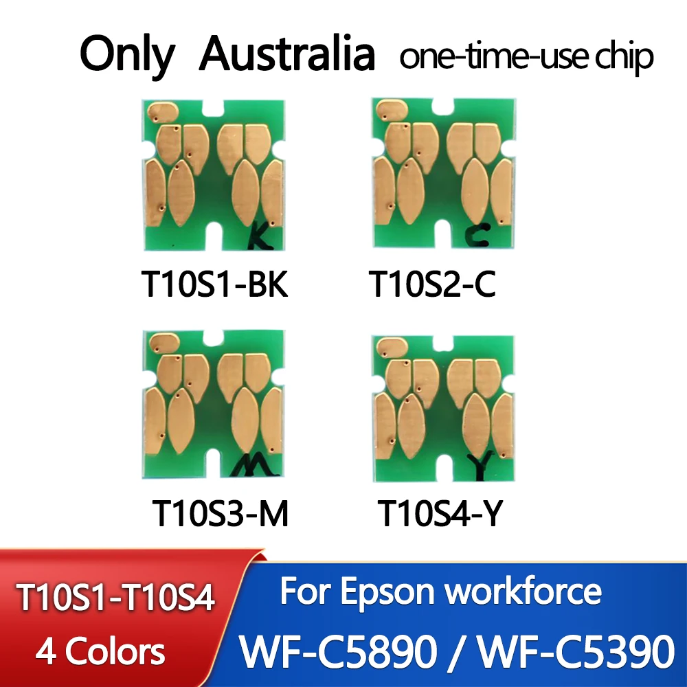 Australia T10S T10S1 T10S1-T10S4  Ink Cartridge Chip For Epson Workforce Pro  WF-C5890 WF-C5390 Printer