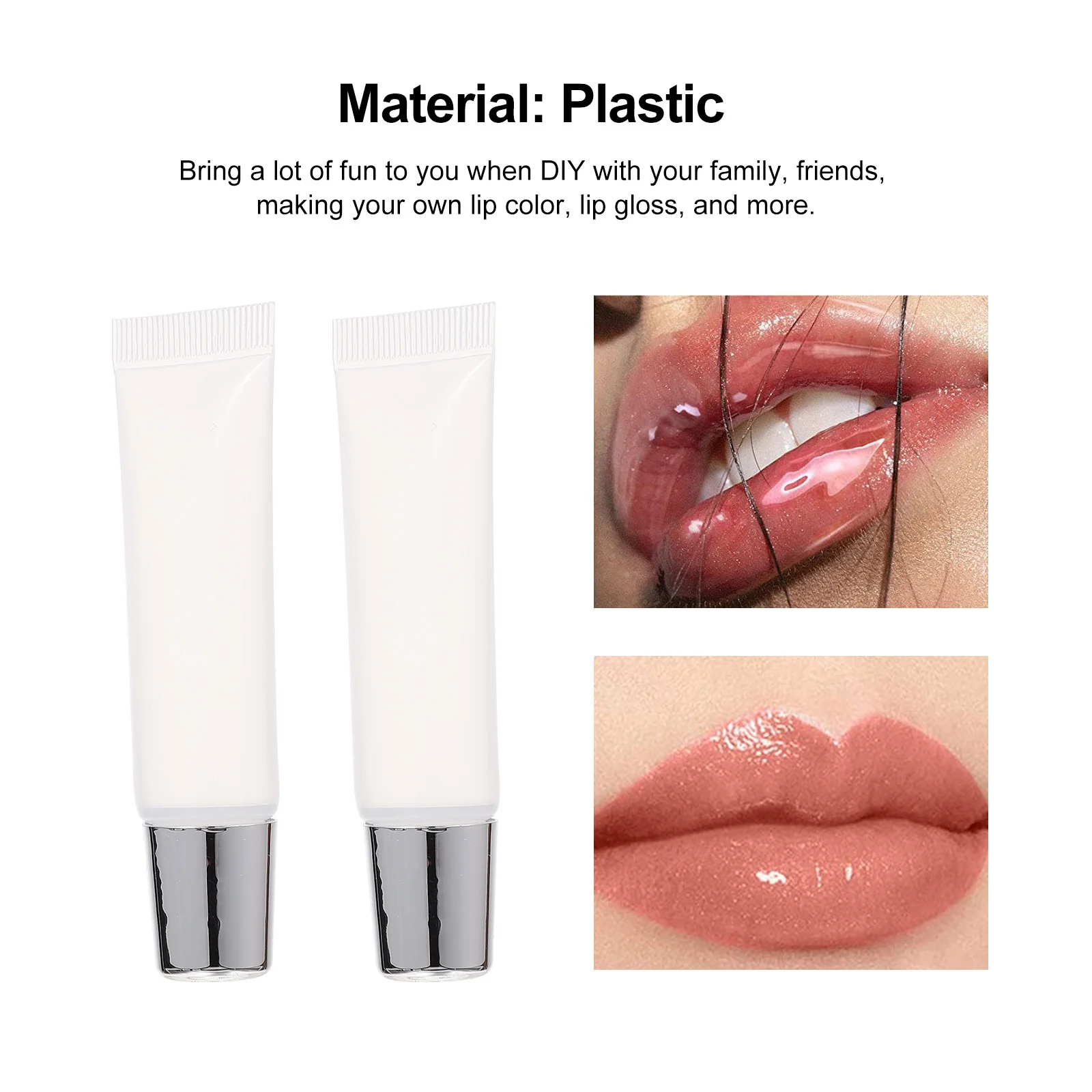 10 Stück Lipgloss-Behälter, leere Flaschen für Lippenfarbe, flüssig, kompakt, leicht, Tube für Reisen, Einkaufen, Geschenk, Lippenstift, DIY-Tuben