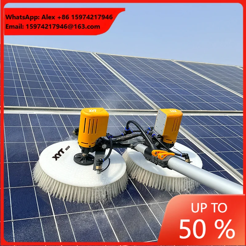 XYT Solar Panel Cleaning Washing Machine Automatic Brush With Double Head Robot Battery