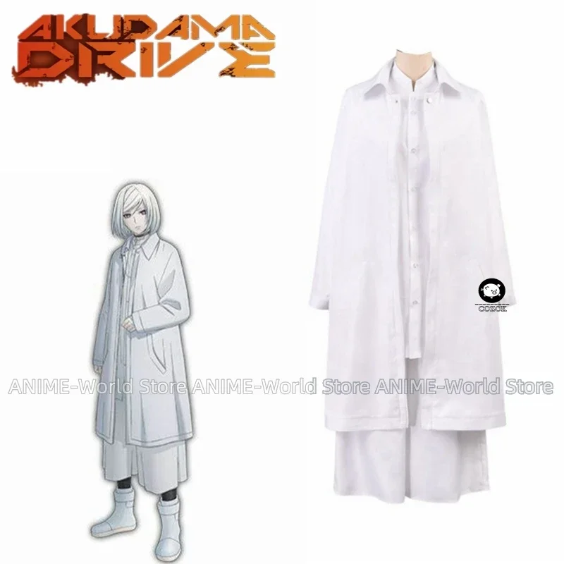 

Anime Akudama Drive Cutthroat Satsujinki Cosplay Costumes White Uniform Full Sets Women Men Halloween Party