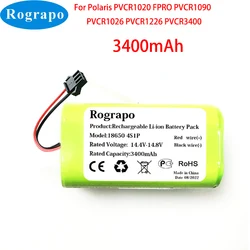 Nowy akumulator litowo-jonowy 3400mAh do Polaris PVCR1020 FPRO PVCR1090 PVCR1026 pvcr12626 PVCR3400 odkurzacz Robot