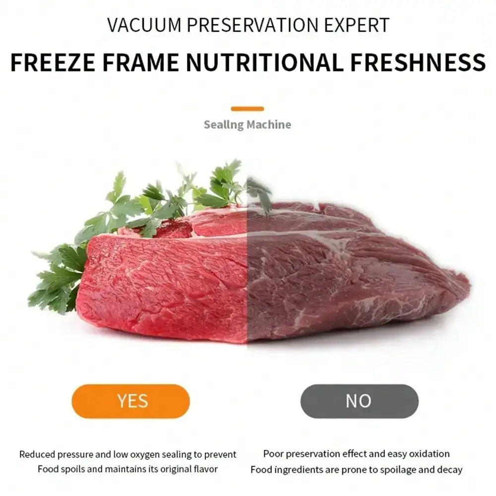 

Touch Button Electric Vacuum Sealer Automatic Hand Control Multiple Modes Vacuum Packaging Machine Kitchen Food Sealing