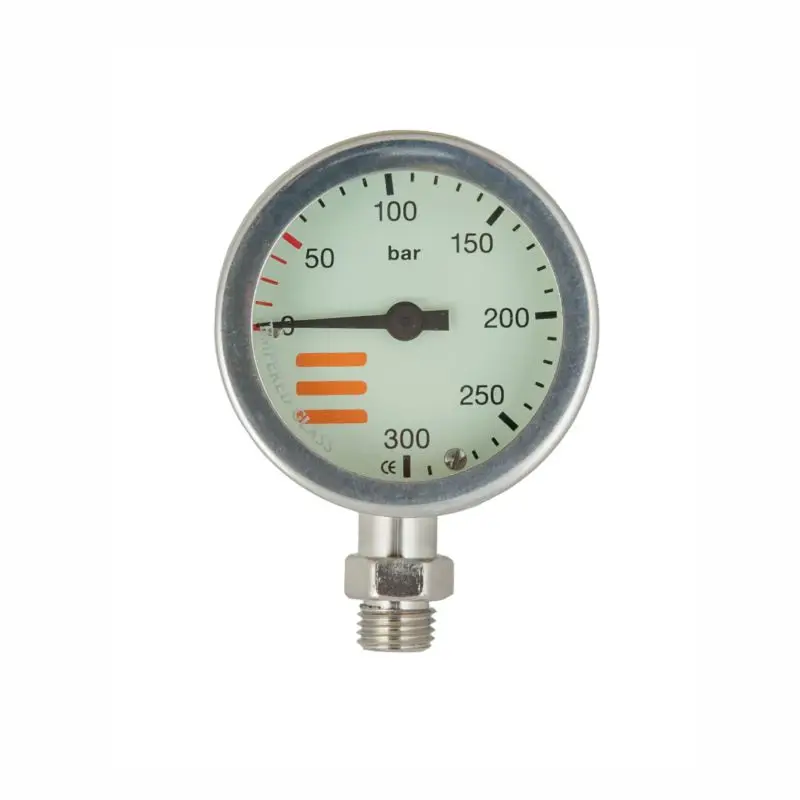 

52MM Chrome-plated Tempered Glass Surface Submersible Residual Pressure Gauge Metal Spg Italy