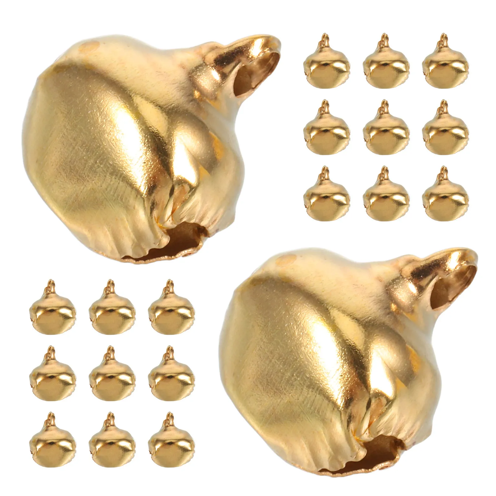 

200Pcs Decorative Bells Mini Iron Bell Pendant for Crafting Bracelet Necklace DIY Projects Festive Home Door Decorations