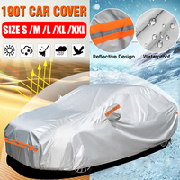 M/L Size Full Car Cover Universal 190T Indoor Outdoor Waterproof Anti Snow Sunshade Dustproof Sedan Car Protective Cover