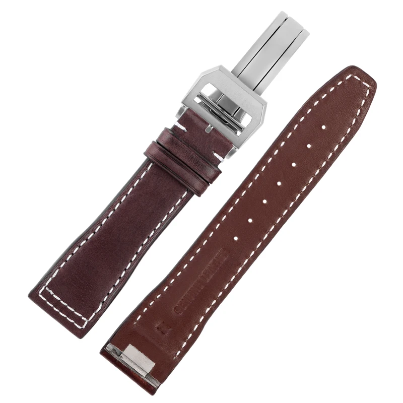 20mm 21mm Italian Calfskin Strap  For IWC Pilot's Watches Series IW388103 IW378005/003/001 Quick Remove Hand Watch Strap