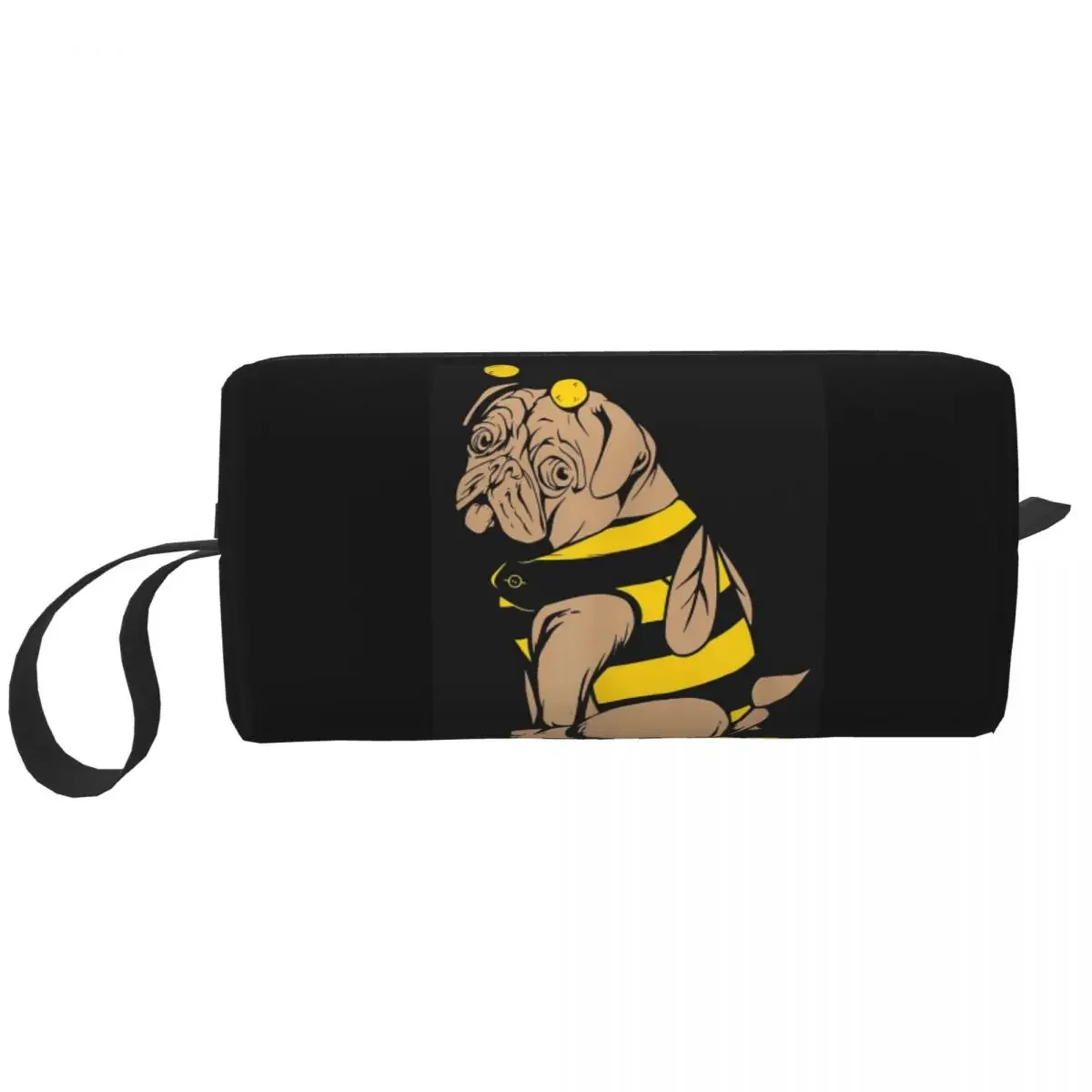 Pug Bee Pug For Dog Mom Dad Pencil Cases Large Capacity Pen Bags Pen Box Pencil Pouch For Boy Girl Student Stationery Makeup Bag