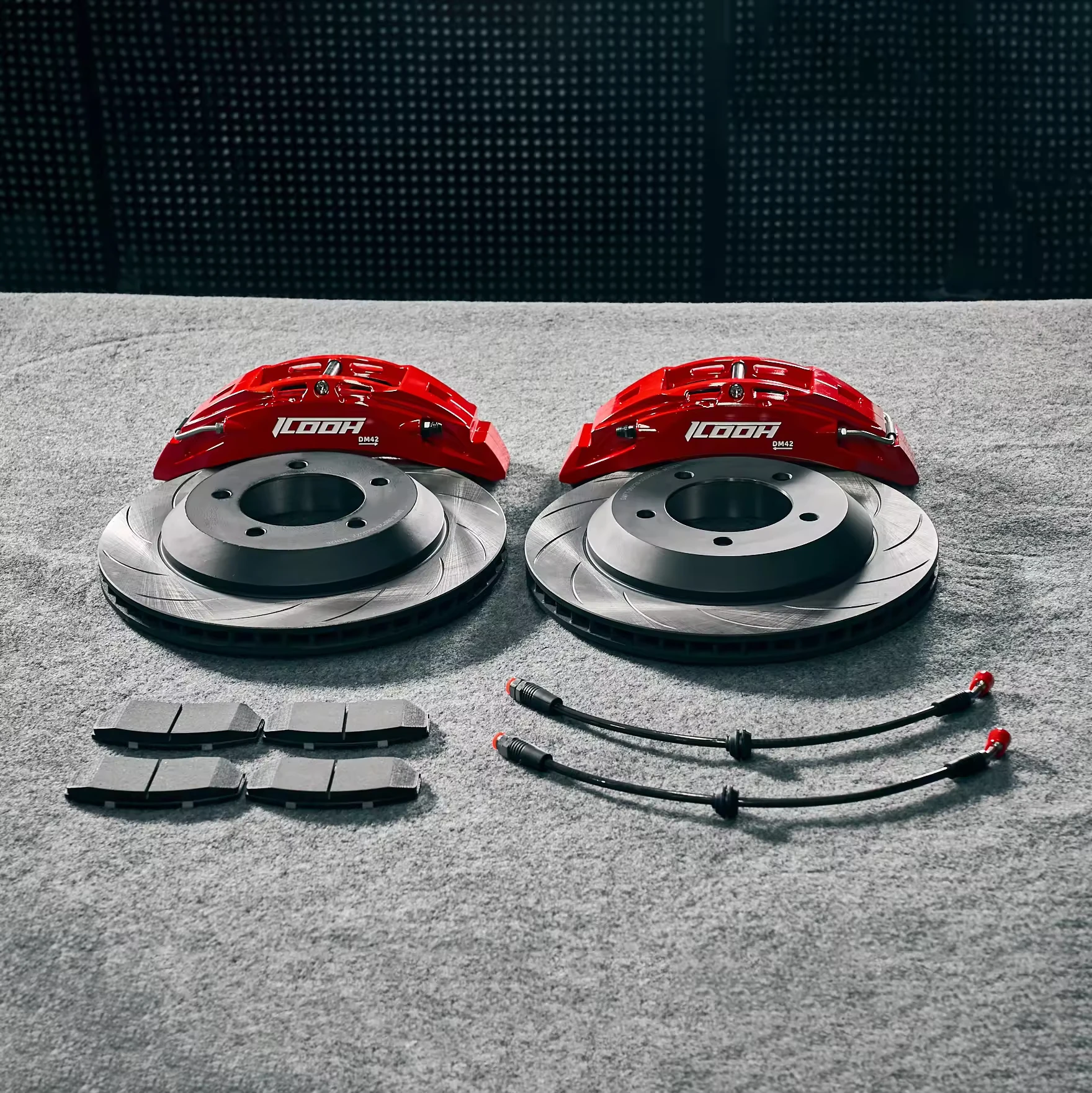 Kits de Frenos Traseros ICOOH de 4 Pistones, Kits de Frenos con Rotor de 355*28MM para Toyota Prado 150 Lc200/lc300