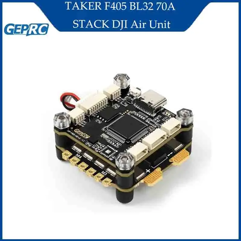 

GEPRC TAKER F405 BL32 70A STACK DJI Air Unit Прямая вилка STM32F405 16M Черный ящик TAKER H70_96K 70A ESC Type-C USB 9V/5V Dual BEC