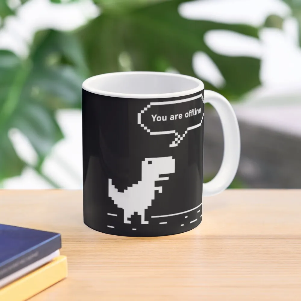 You are Offline Chrome Dinosaur 8 bit Dinosaur Chrome Developer Masks Stickers T Shirts Christmas Gift Thanksgiving G Coffee Mug