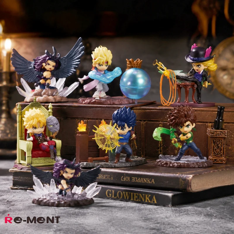 Re-Ment Jojo's Bizarre Adventure Phantom Blood Battle Tendency Caja Sorpresa Figura Coleccionable de Anime Escena de Escritorio en Miniatura