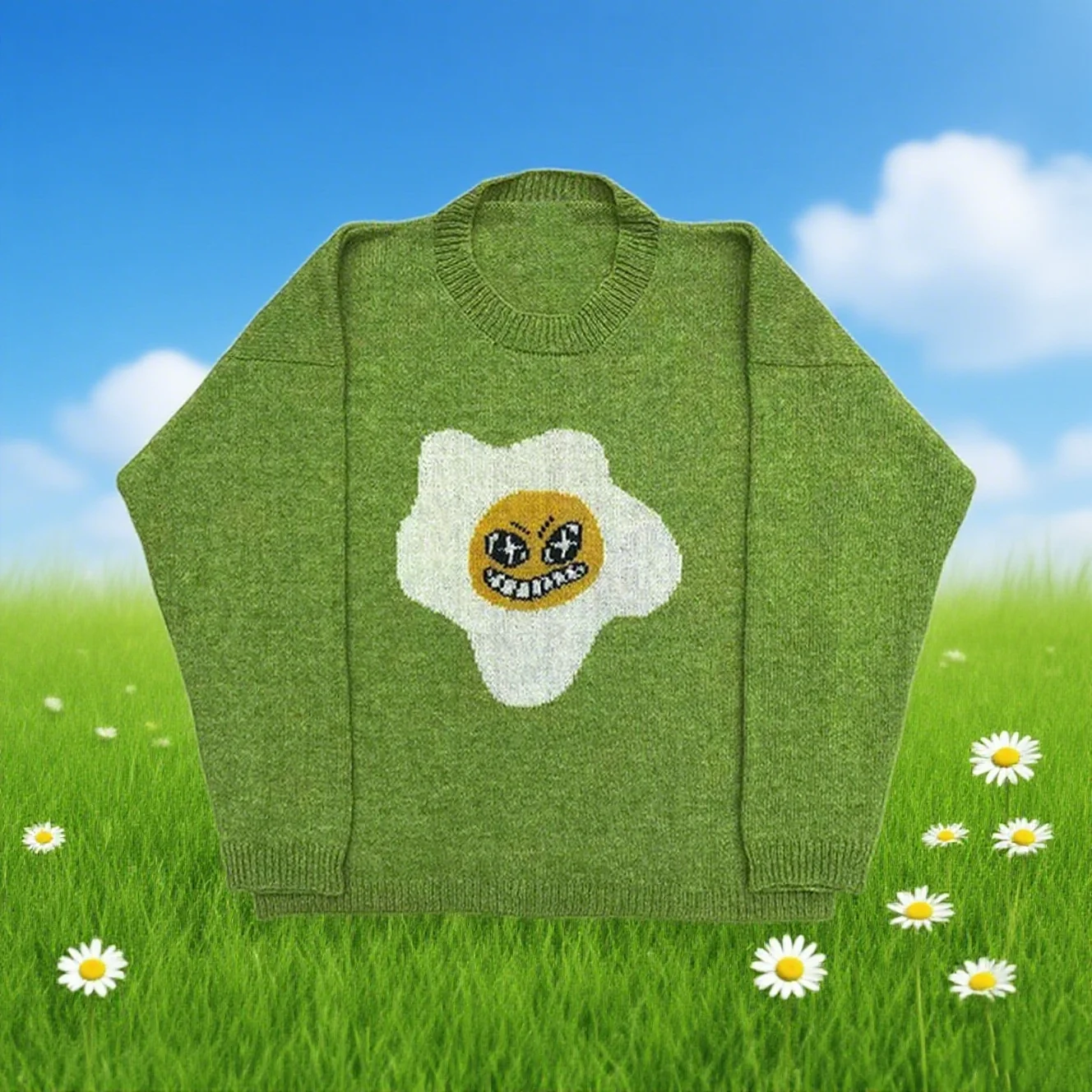 

Y2K Jacquard Knitted Pullover Sweater Long Sleeve Autumn Winter Comfortable Soft Polyester Blend Daily Shirt Fashion Trend