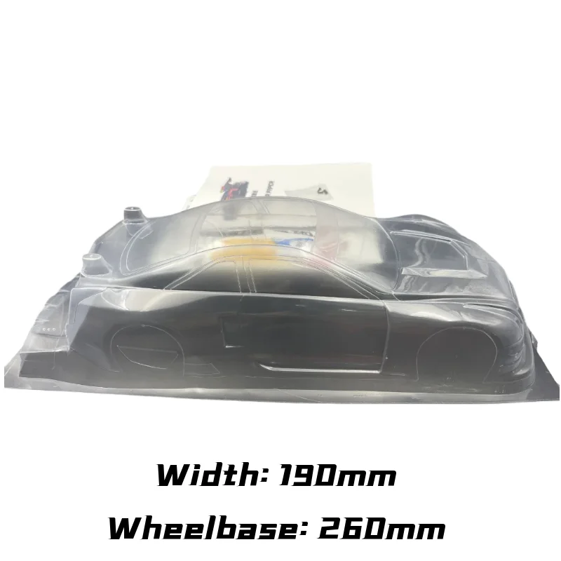 RC 1/10 ATS V PVC Body Shell 190mm Width 260mm Wheelbase With Tail No Paint 1/10 RC Turing Drift GT On-Road Car