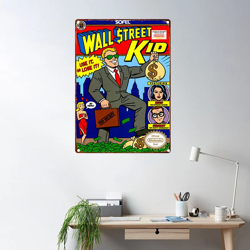 Video Game Sign Gaming Gamer Poster Metal Signs Vintage Metal Tin Plate Wall Art Decor for Boys Playroom Home 20x30cm