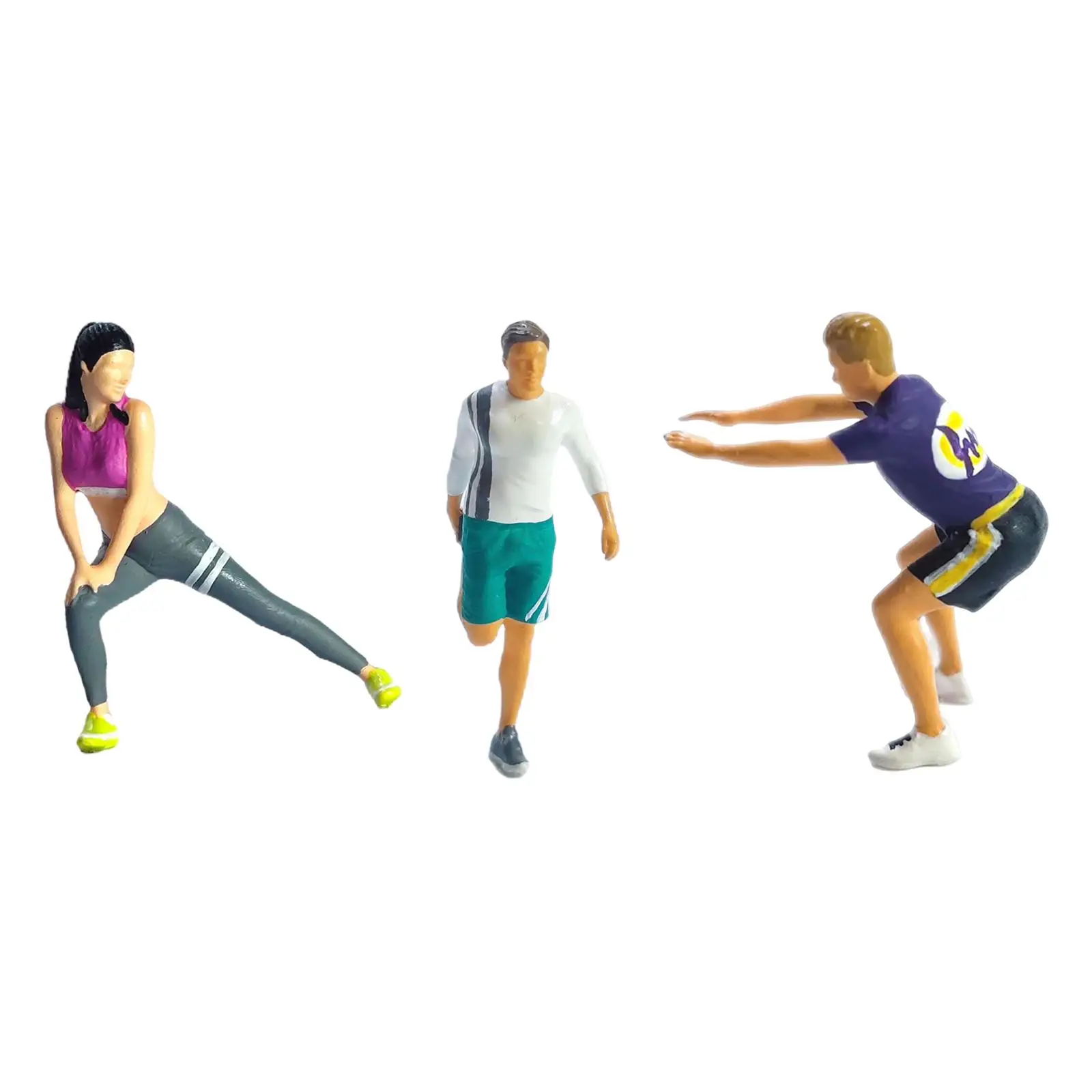 Figure 1:64 Figura fitness in scala 1/64 per il layout della casa delle bambole Diorama