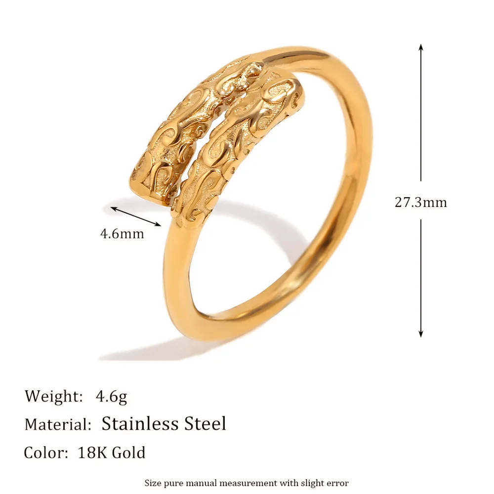 New ins Stainless Steel Geometric Bracelet Vintage Bangle For Women Girls Fashion Jewelry