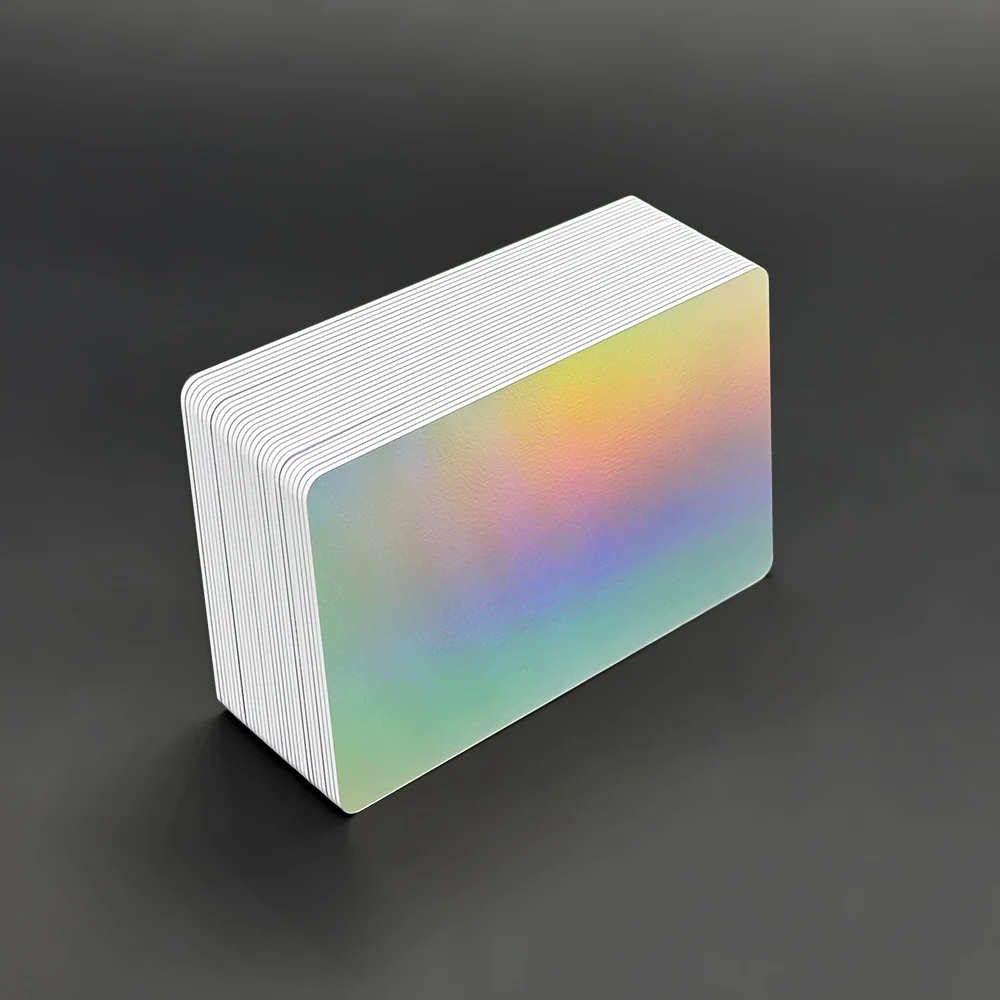 NFC Laser Card Business Cards 13.56Mhz NFC213 144Bytes Blank Colorful PVC NFC Tap Card Smart Digital Social Media Card