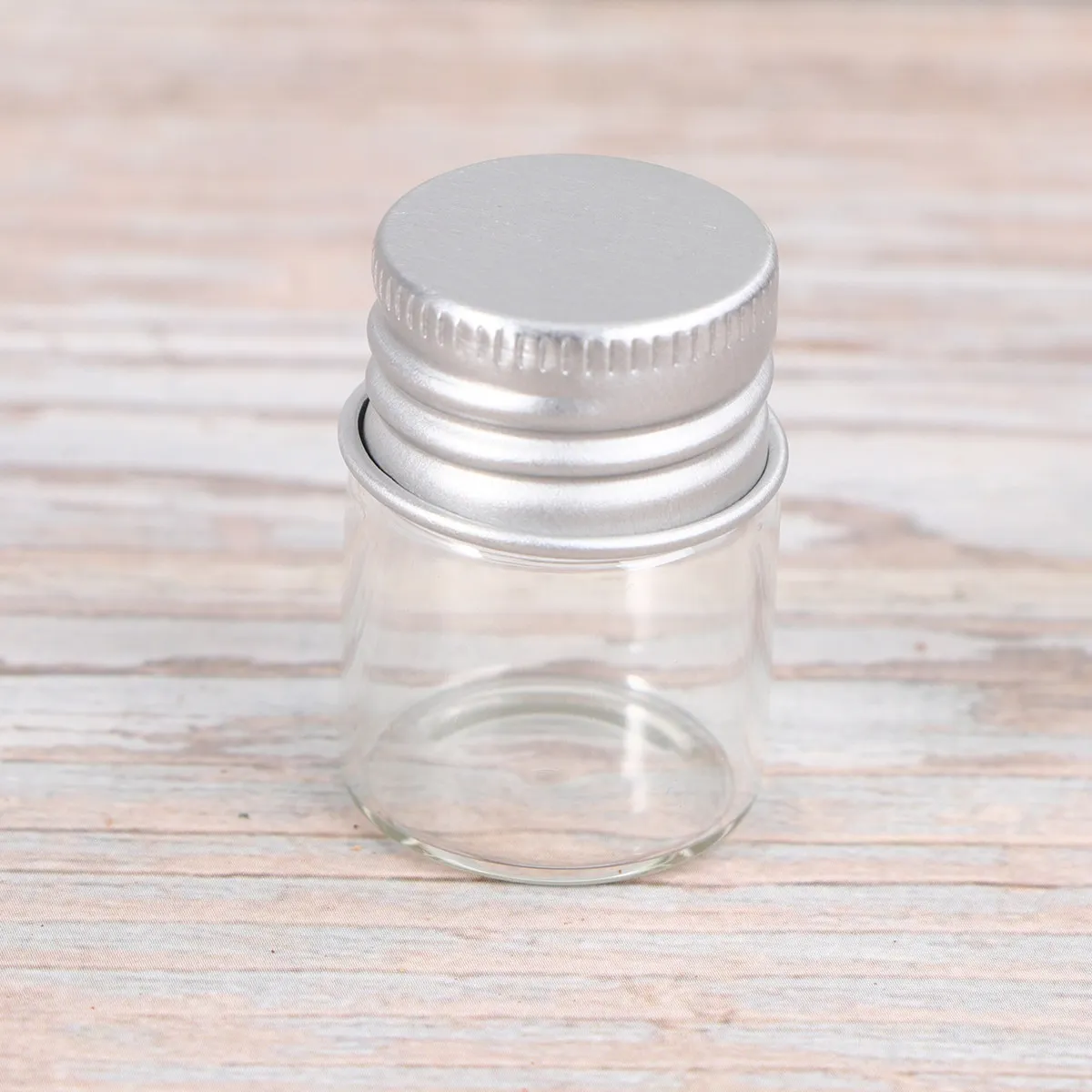 20Pcs Clear Glass Bottles Borosilicate Mini Tubes with Aluminum Lid for Drift Bottle Necklace Pendant DIY Wish Bottle Decoration