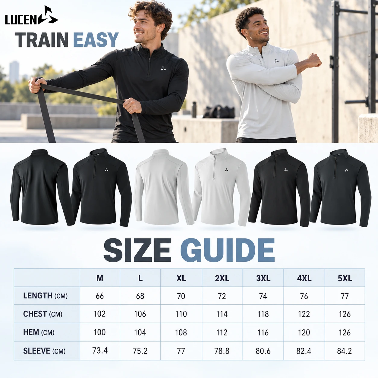 LUCEN 2026 New Model Men's High-Quality Long-Sleeved Outdoor Sport T-Shirt for Autumn-Winter Leisure Jacket Tops