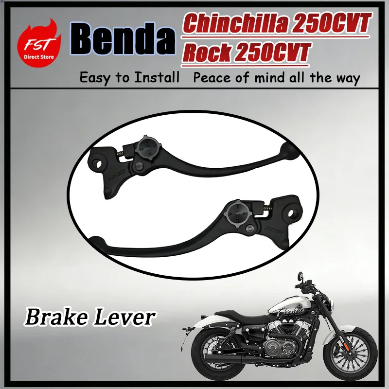 FOR Benda Chinchilla 250CVT Rock250CVT Adjustable Brake Levers Left & Right Reduces Wrist Fatigue for Long-Distance Riding