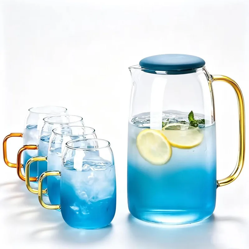 justinlau-set-da-1-bollitore-e-6-tazze-caraffa-in-vetro-borosilicato-sfumato-con-manico-dorato-caraffa-per-acqua-resistente-al-calore-per-casa-e-ufficio