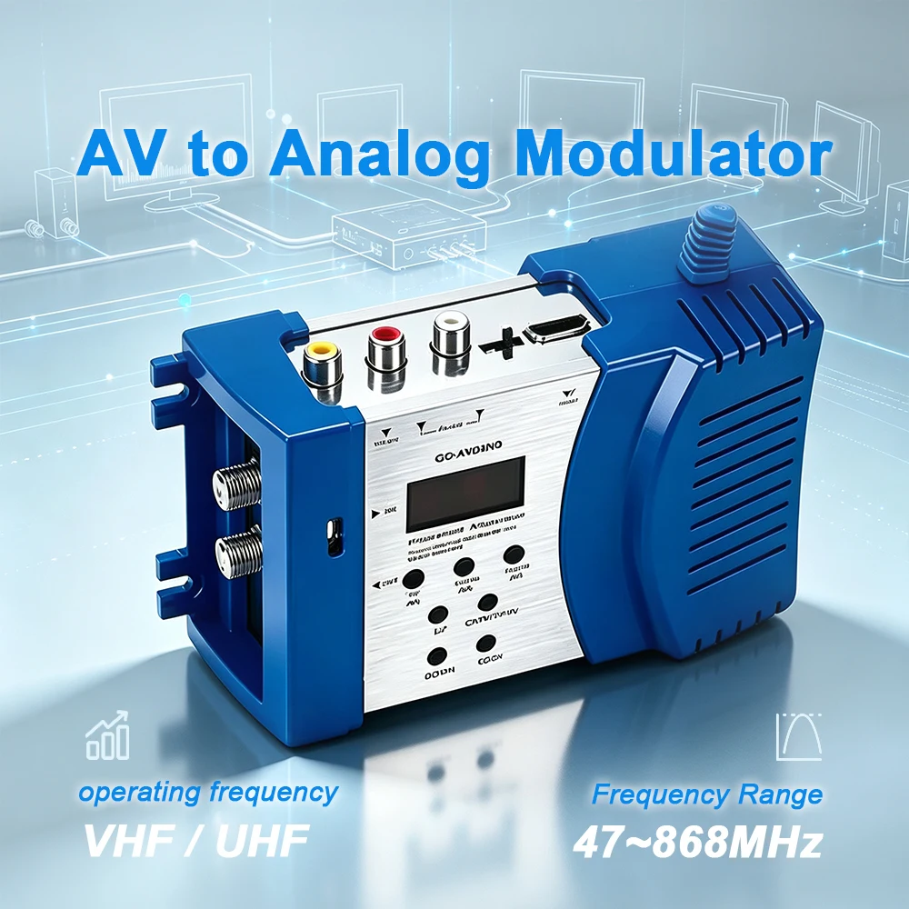 1 Channel HD AV To Analog Modulator TV CATV Hotel Cable Hdmi to RF CVBS AV to RF PAL NTSC SECAM Adjustable Frequency